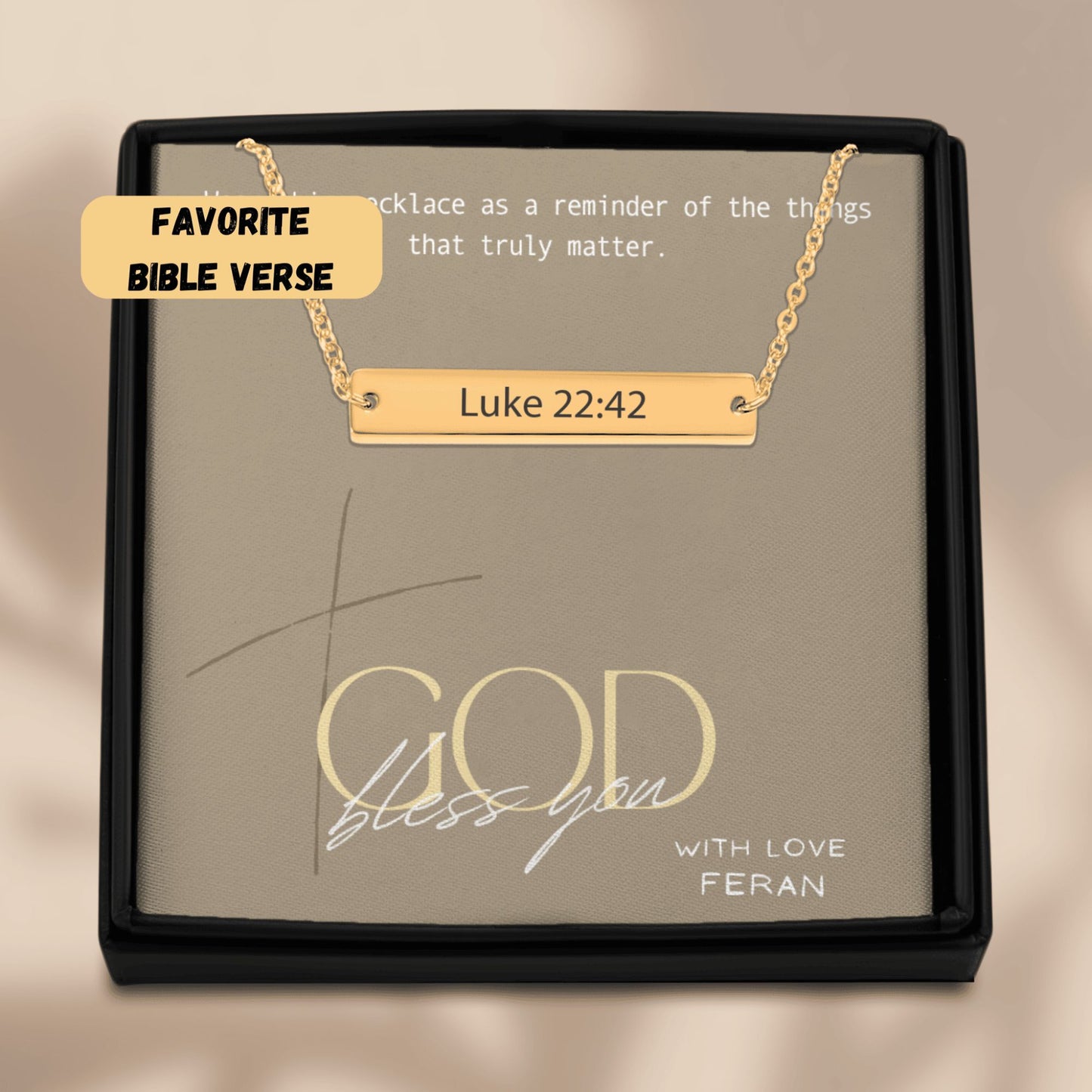 Bible Verse Bar Necklace