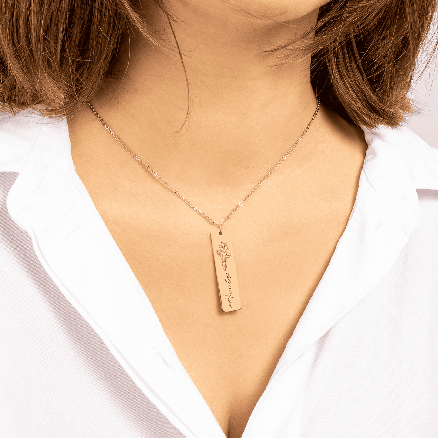 Name & Birth Flower Necklace
