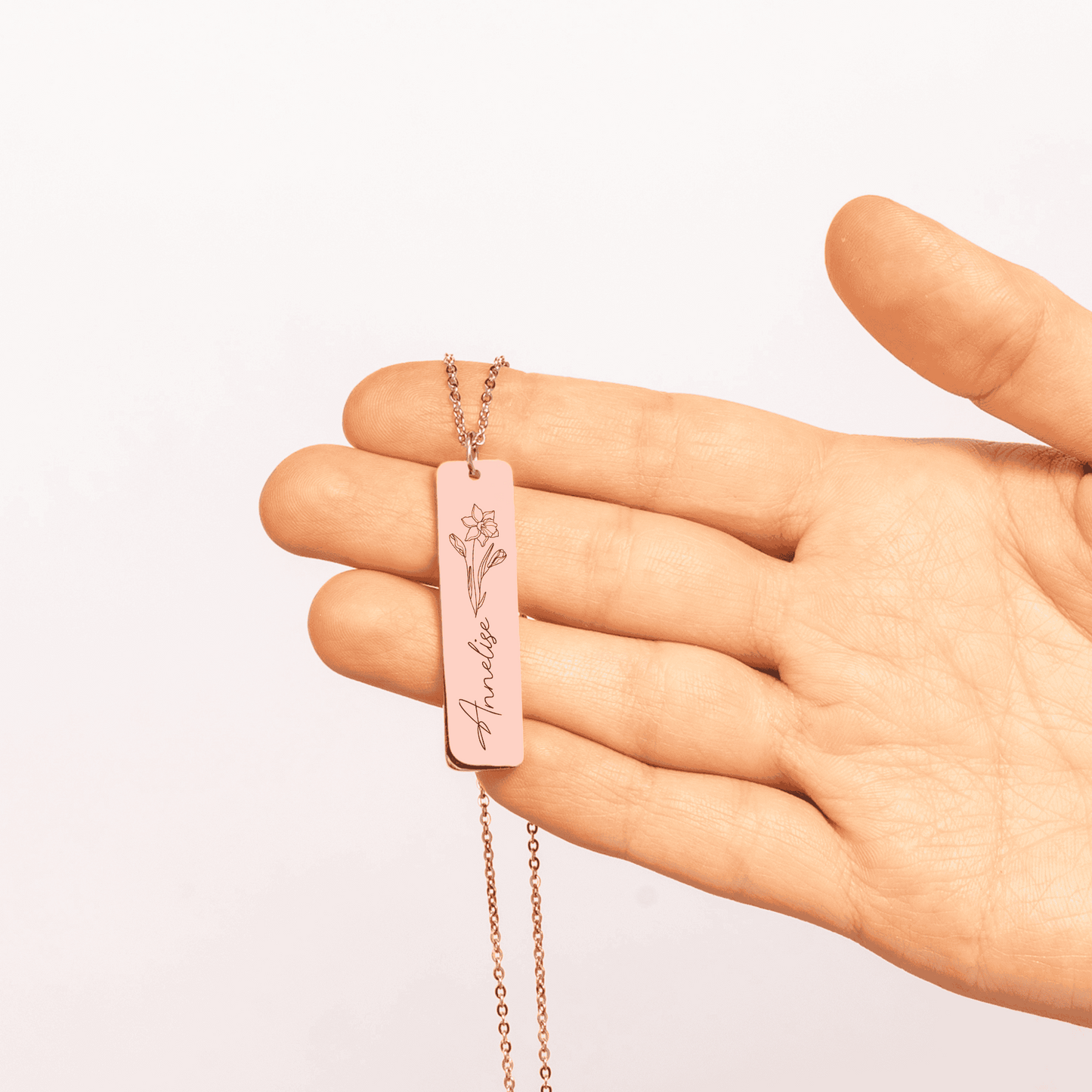 Name & Birth Flower Necklace
