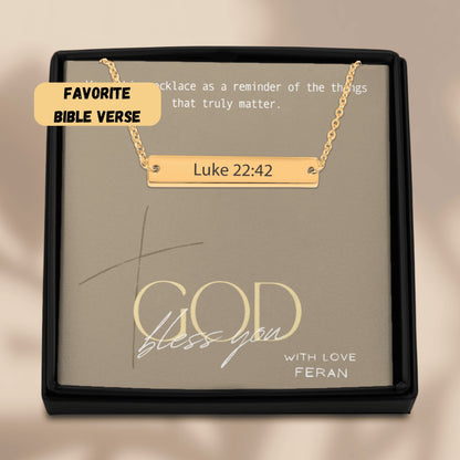 Bible Verse Bar Necklace