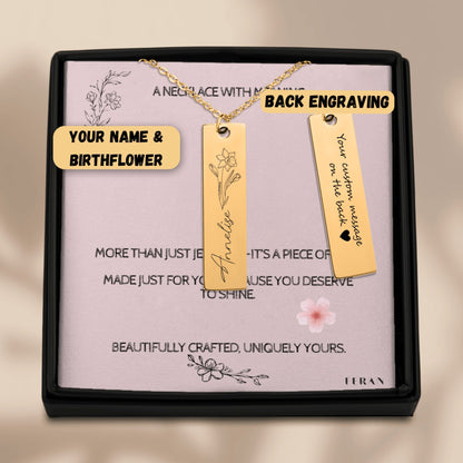 Name & Birth Flower Necklace