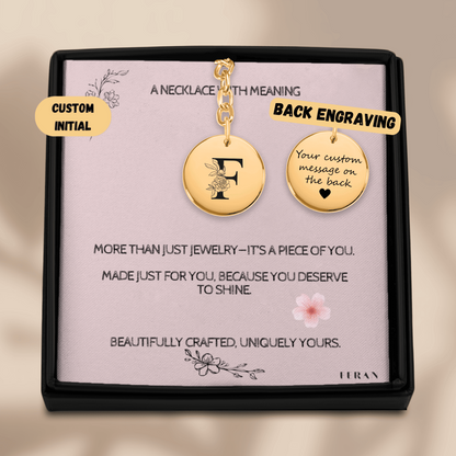 Floral Initial Keychain